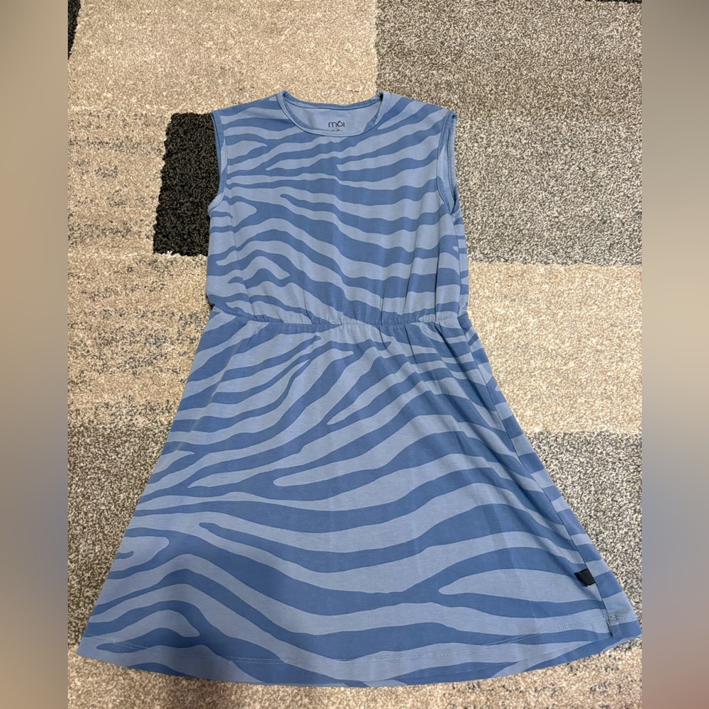 Molo Blue Zebra Pattern Kids Dress